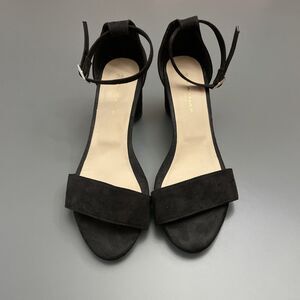 NAF NAF Chunky Low Heel Sandals Women's 7,5 - 8 Ankle Strap Open Toe Shoes